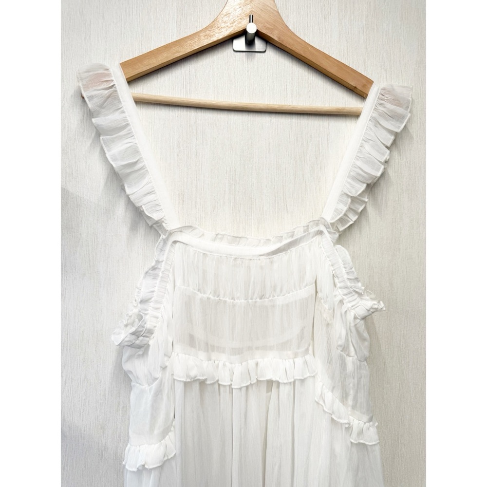NWOT Free People Intimately Moon Phase Midi Slip Dress in White, Size Large - Picture 8 of 12